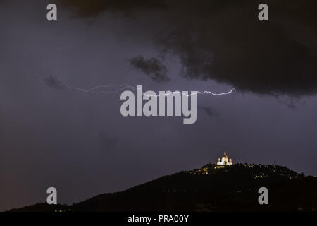 Lightning in Turin Stock Photo