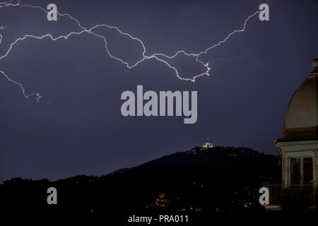 Lightning in Turin Stock Photo