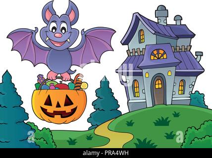 Halloween bat theme image 5 - eps10 vector illustration. Stock Vector