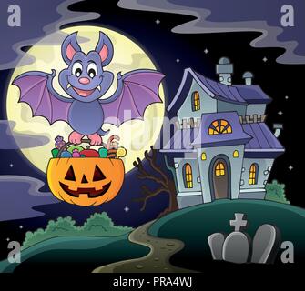 Halloween bat theme image 6 - eps10 vector illustration. Stock Vector