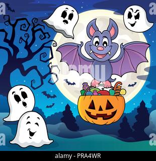 Halloween bat theme image 8 - eps10 vector illustration. Stock Vector