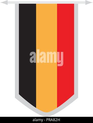 Wave flag of Belgium on white background. Banner or ribbon vector ...
