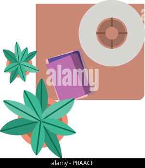 aerial view of drawer isolated icon Stock Vector