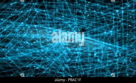 Abstract connecting lines and dots, global networks, globalization and internationalization concepts. Stock Photo