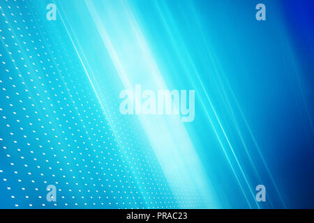 Graphical abstract technology background, diagonal light rays on blue background Stock Photo