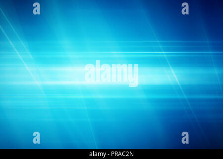 Graphical abstract technology background, light beams on blue background Stock Photo
