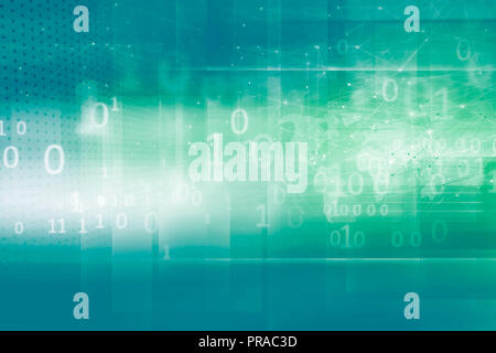 High technology screen with digital binary codes background Stock Photo