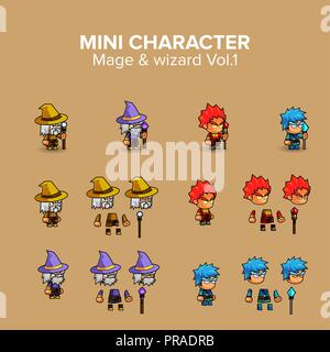 Mini Character magical kit Stock Vector