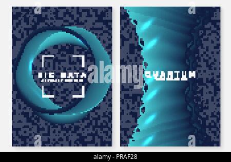 Visualization background. Technology for big data, artificial in Stock Vector