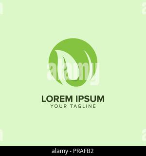 Creative Abstract leaf Logo Design Concept. Logo template Stock Vector