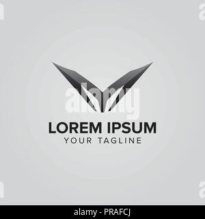 Creative Luxury Letter YM Logo concept design with Chromatic color .Modern,Bold and professional feel. Very nice for brand identity . Stock Vector