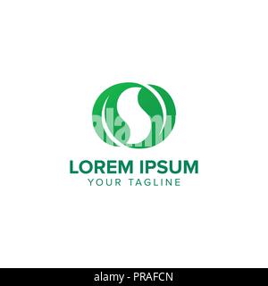 Creative Eco Leaf Logo concept design with letter S in middle. Clean, simple and professional feel. Very nice for brand identity . Stock Vector