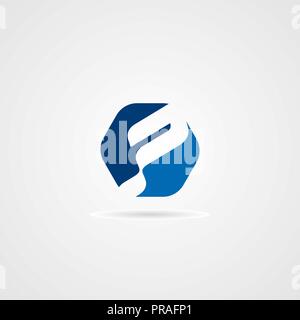 Creative Modern Letter P Logo concept design with blue color, modern, clean and professional feel. Very nice for brand identity . Stock Vector