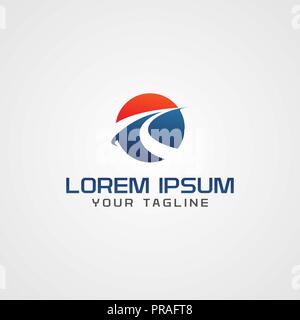 Creative Road Logo concept design with negative space , modern and professional feel. Very nice for brand identity . Stock Vector