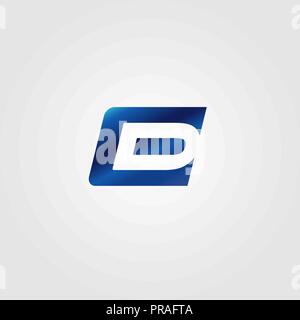 Creative Letter E and D Logo concept design with blue  color, modern and professional feel. Very nice for brand identity . Stock Vector