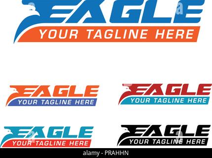 eagle express logo	 Stock Vector