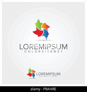 Abstract  arrow Logo Template	 Stock Vector