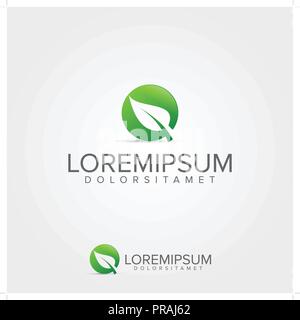 Eco Leaf logo template Stock Vector