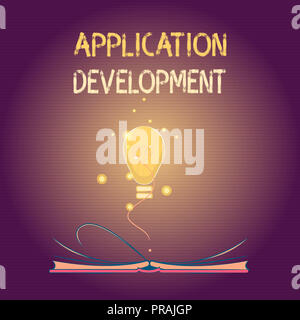 Conceptual hand writing showing Application Development. Business photo text creation of Computer Apps for use on Mobile Devices. Stock Photo