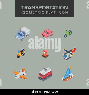 transportation isometric icon Stock Vector