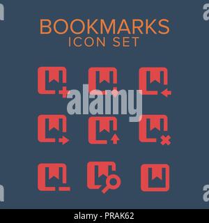 bookmarks Icon set Stock Vector