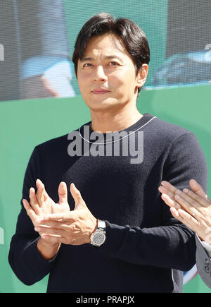 01st Oct, 2018. S. Korean actor Jang Dong-gun South Korean actor Jang Dong-gun attends the 5th Handon Day at Seoul Land in Gwacheon, Gyeonggi Province, just south of Seoul, on Sept. 29, 2018. Credit: Yonhap/Newcom/Alamy Live News