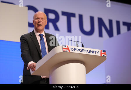 Chris Grayling Mp Secretary Of State For Transport 2018 Stock Photo