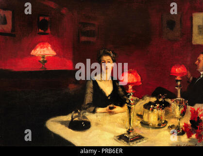 A Dinner Table at Night 1884 by John Singer Sargent Stock Photo - Alamy