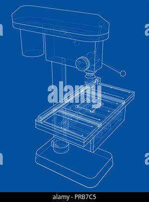 Drilling machine concept Stock Vector