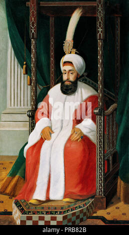 Joseph Warnia-Zarzecki, Selim III, 28th Sultan of the Ottoman Empire and 107th Caliph of Islam, Late 19th Century - Early 20th Century Oil on canvas,  Stock Photo