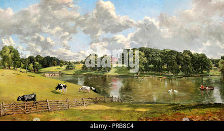 John Constable, Wivenhoe Park, Essex 1816 Oil on canvas, National Gallery of Art, Washington, D.C., USA. Stock Photo