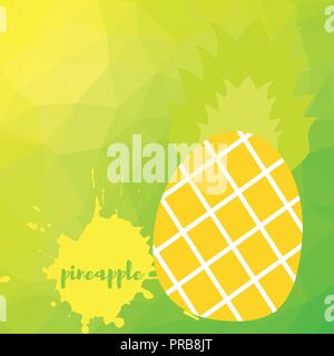 Vector illustration. Abstract background polygon art. A pineapple Stock Vector
