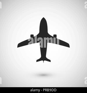 Plane icon. Jet silhouette template. Isolated vector illustration Stock Vector