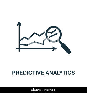 Predictive Analytics icon. Simple style design from industry 4.0 collection. UX and UI. Pixel perfect premium predictive analytics icon. For web desig Stock Photo