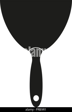 Black and white whide metal spatula silhouette Stock Vector