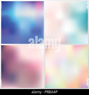 Set of abstract multicolored blurred background creative concept. You can use for website, banner, mobile applications, template design, business soci Stock Vector