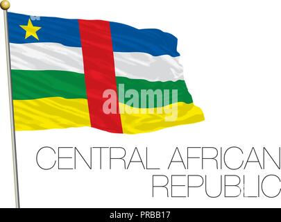 Central African Republic flag, vector illustration Stock Vector