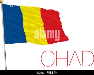 Chad flag, vector illustration Stock Vector