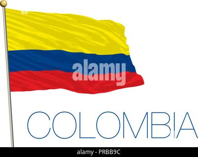 Colombia flag, vector illustration Stock Vector