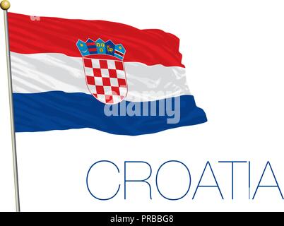 Croatia flag, vector illustration Stock Vector