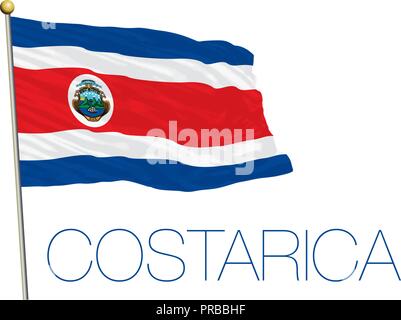 Costa Rica flag, vector illustration Stock Vector