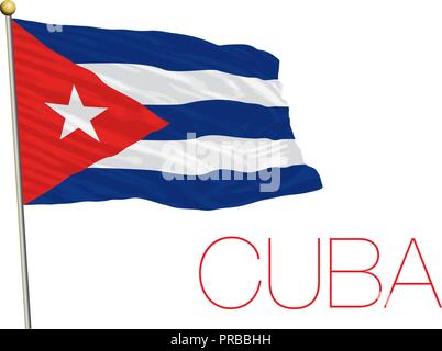 Cuba  flag, vector illustration Stock Vector