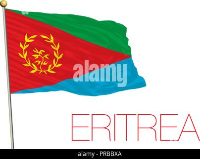 Eritrea flag, vector illustration Stock Vector