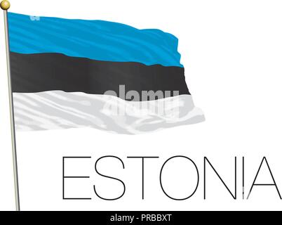 Estonia flag, vector illustration Stock Vector