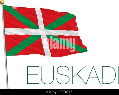 Euskadi flag, vector illustration Stock Vector