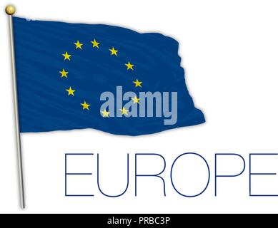 European Union flag, vector illustration Stock Vector