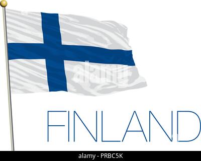 Finland flag, vector illustration Stock Vector