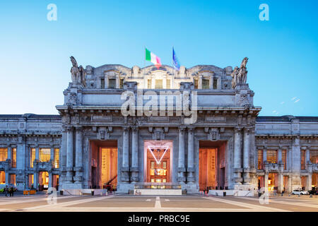 Europe, Italy, Lombardy, Milan, Central Train station Stock Photo