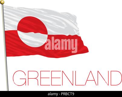 Greenland flag, vector illustration Stock Vector