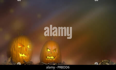 Halloween background. Spooky pumpkin dark colors fantasy scary texture